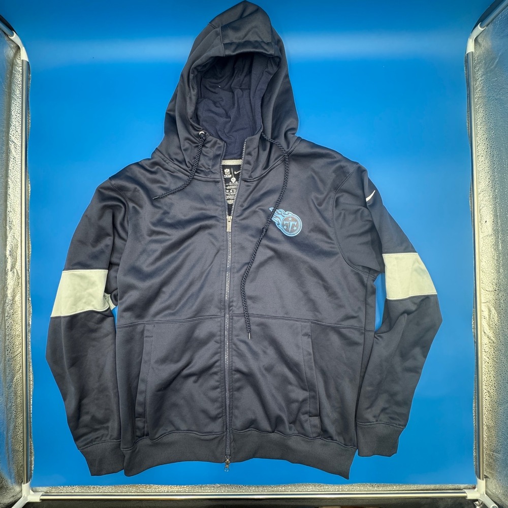 Nike NFL Tennessee Titans Full Zip Hoodie Navy Blue Mens XL Sweatshirt
